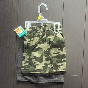 Garanimals Green Camo and Gray Kids Shorts